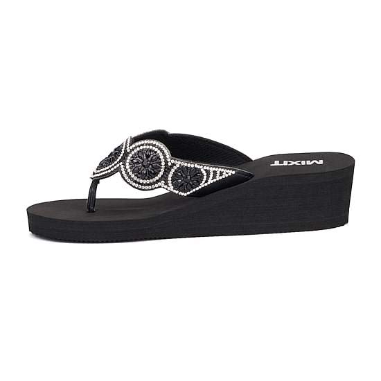 Mixit Womens 5 Disc Wedge Sandals