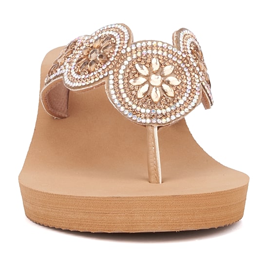 Mixit Womens 5 Disc Wedge Sandals