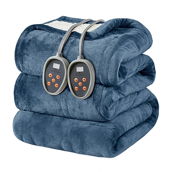 Woolrich Heated Plush To Berber Heated Electric Midweight Blanket