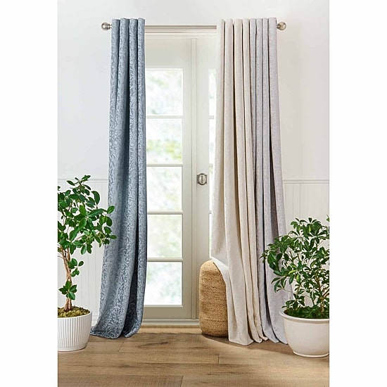 Martha Stewart Acadia Grommet Top Blackout Single Curtain Panel