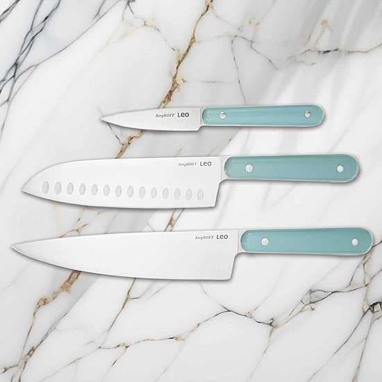 BergHOFF Leo Glints Stainless Steel 3-pc. Knife Set