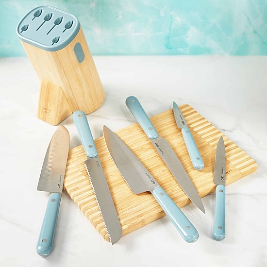 BergHOFF Leo Glints Stainless Steel 7-pc. Knife Block Set