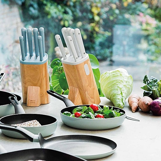 BergHOFF Leo Glints Stainless Steel 7-pc. Knife Block Set