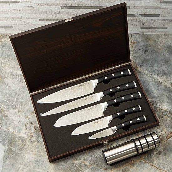 BergHOFF Antigua Stainless Steel 7-pc. Cutlery Set with Wood Storage Case
