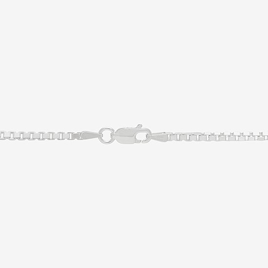 Made in Italy Womens Sterling Silver 30 Inch Box Chain Necklace