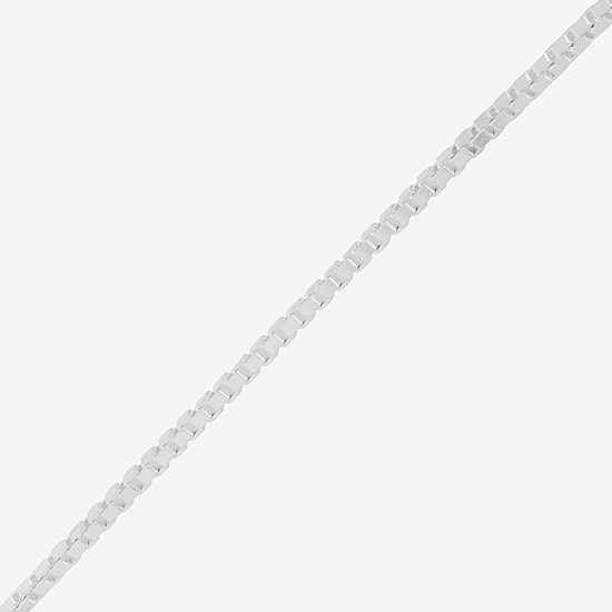 Made in Italy Womens Sterling Silver 30 Inch Box Chain Necklace