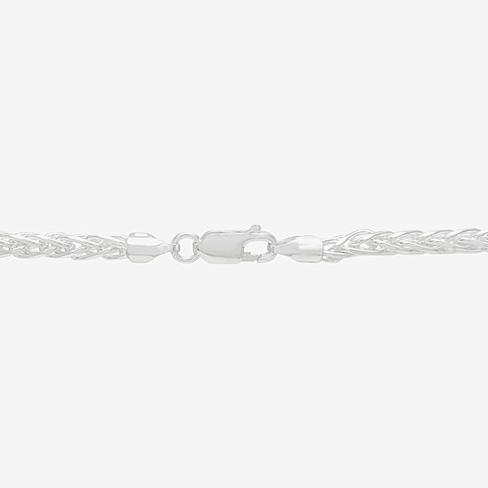 Made in Italy Mens Sterling Silver 22 Inch Wheat Chain Necklace