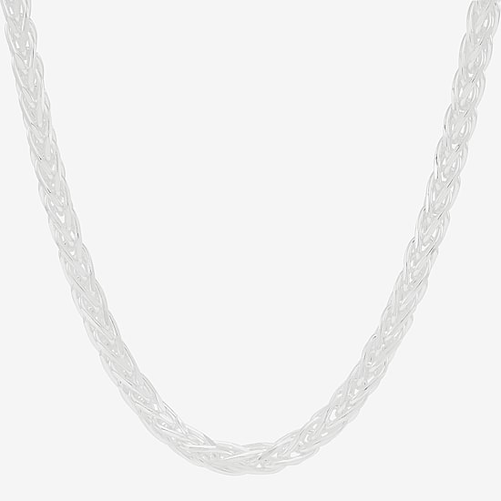 Made in Italy Mens Sterling Silver 22 Inch Wheat Chain Necklace