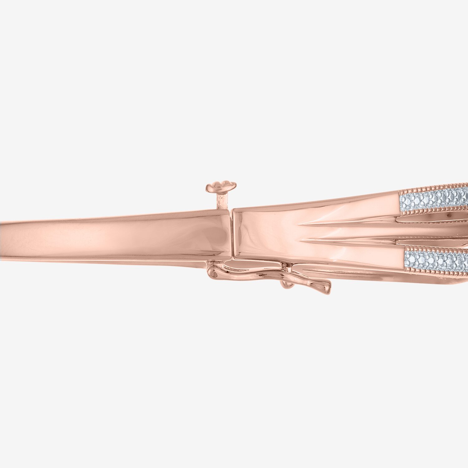 1/10 CT. T.W. Diamond Crossover Bangle Bracelet Sterling Silver or 14K Gold Over