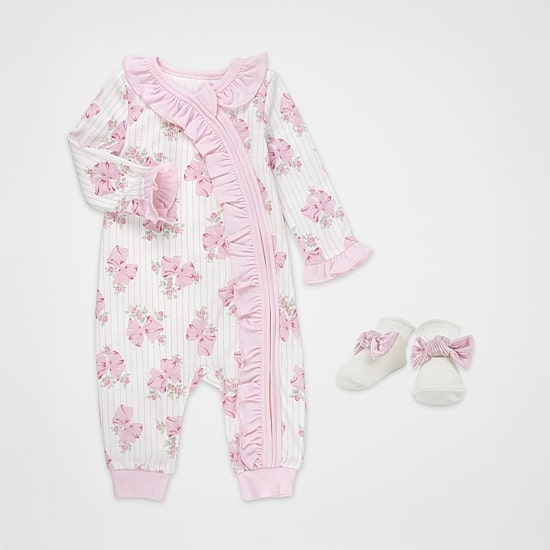 Baby Essentials Baby Girls 4-pc. Baby Clothing Set