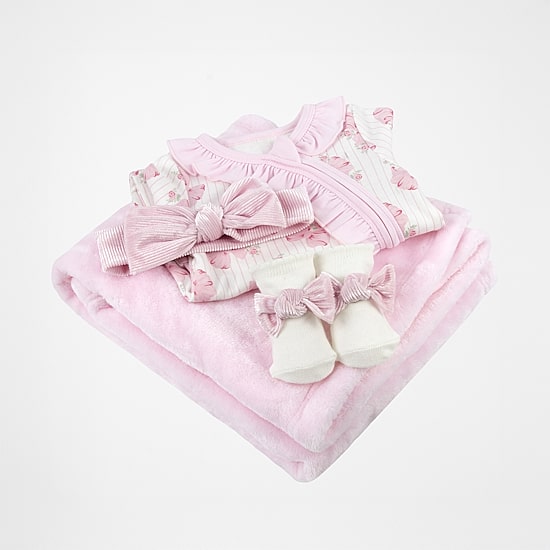 Baby Essentials Baby Girls 4-pc. Baby Clothing Set