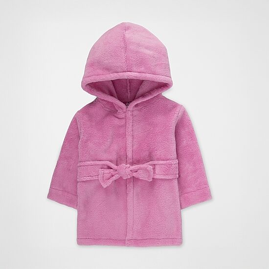 Baby Essentials 0-9 Month Baby Girls Knee Length Long Sleeve Robe
