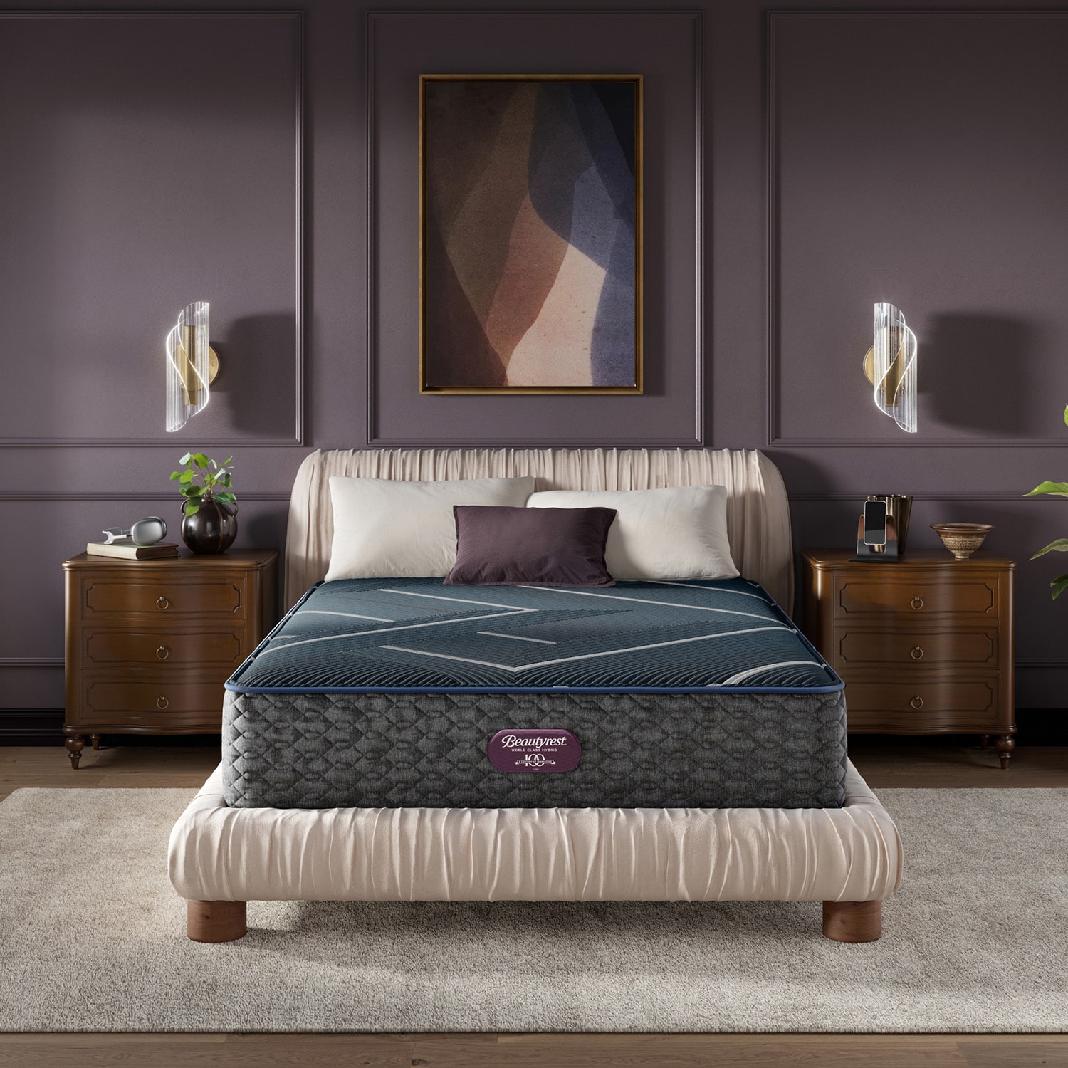 Beautyrest World Class Level Four 13.5" Plush Tight top - Mattress + Box Spring