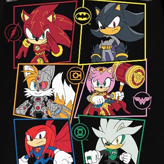Little & Big Kid Boys Crew Neck Short Sleeve Oversized Sonic the Hedgehog Graphic T-Shirt