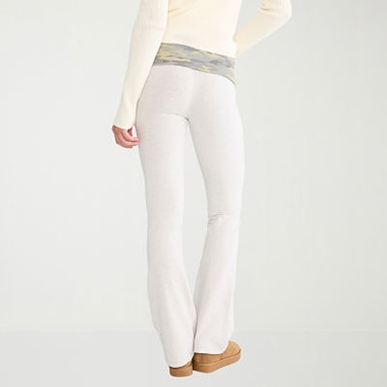 AEROPOSTALE Womens Mid Rise Knit Flare Juniors Full Length Leggings
