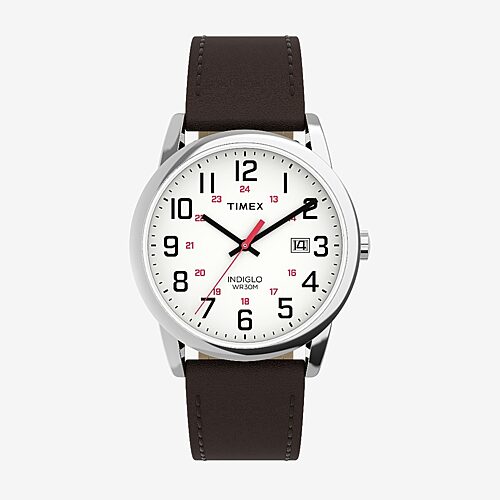 Timex Mens Brown Leather Strap Watch Tw2y12600jt, One Size, Brown