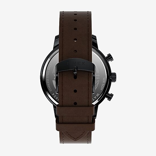 Timex Chicago Mens Brown Leather Strap Watch Tw2w13200ji