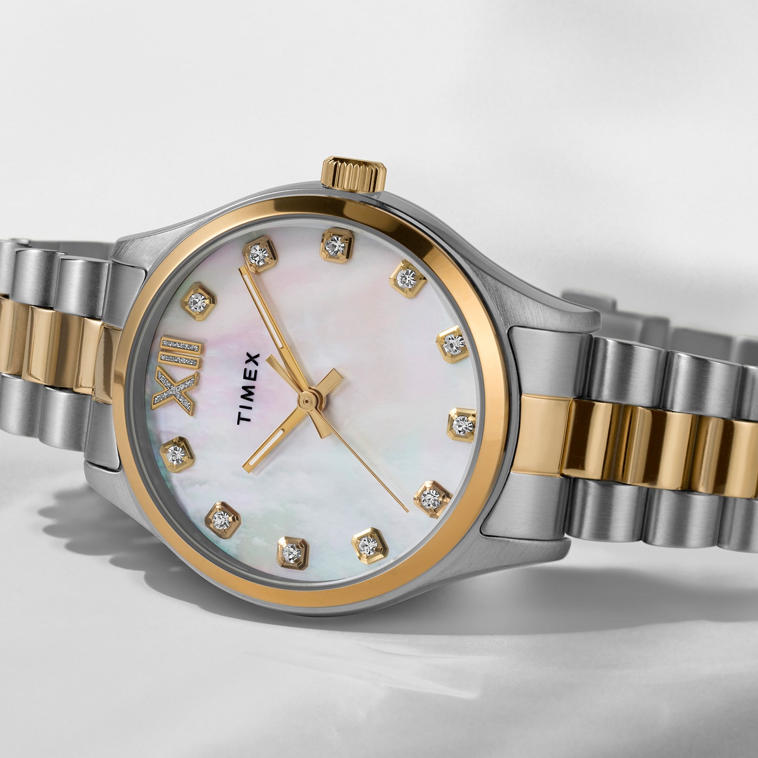 Timex Womens Two Tone Stainless Steel Bracelet Watch None