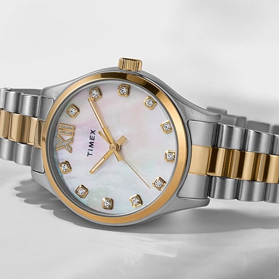 Timex Womens Two Tone Stainless Steel Bracelet Watch None
