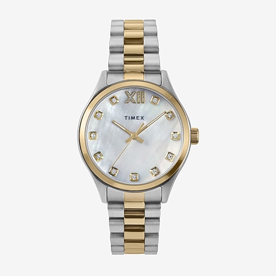 Timex Womens Two Tone Stainless Steel Bracelet Watch None