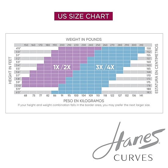 Hanes Curves Pantyhose Plus Hsp001
