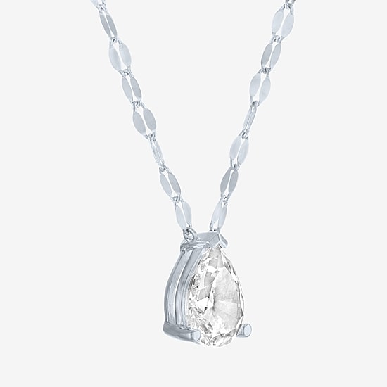 Diamond Addiction (E-F / Vs1-Vs2) Womens 1 CT. T.W. Lab Grown White Diamond 10K Gold Pear 18 Inch Pendant Necklace