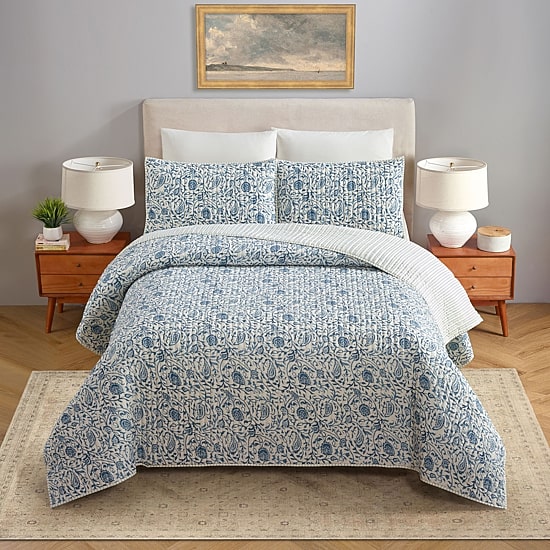 Modern Heirloom Eden Gauze 3-pc. Paisley Quilt Set