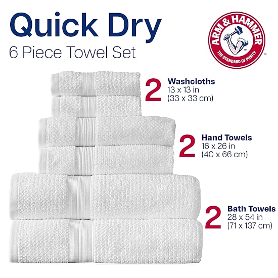 ARM & HAMMER™ Quick Dry Bath Towel Set