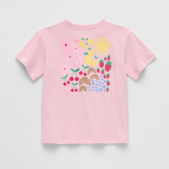Okie Dokie Toddler & Little Girls Round Neck Short Sleeve Relaxed Fit Graphic T-Shirt