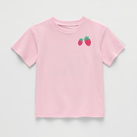 Okie Dokie Toddler & Little Girls Round Neck Short Sleeve Relaxed Fit Graphic T-Shirt