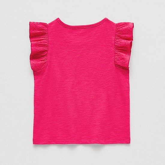 Okie Dokie Toddler & Little Girls Round Neck Sleeveless T-Shirt