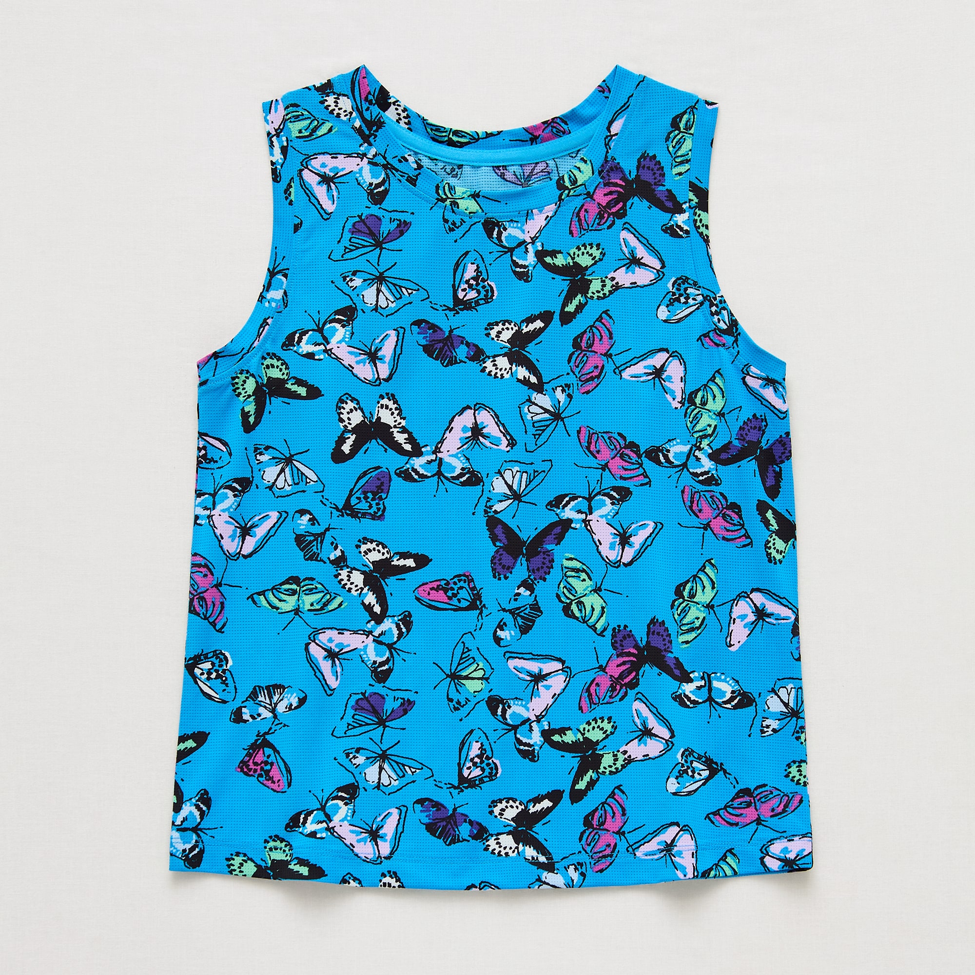Xersion Performance Little & Big Kid Girls Crew Neck Sleeveless Active Tank Top