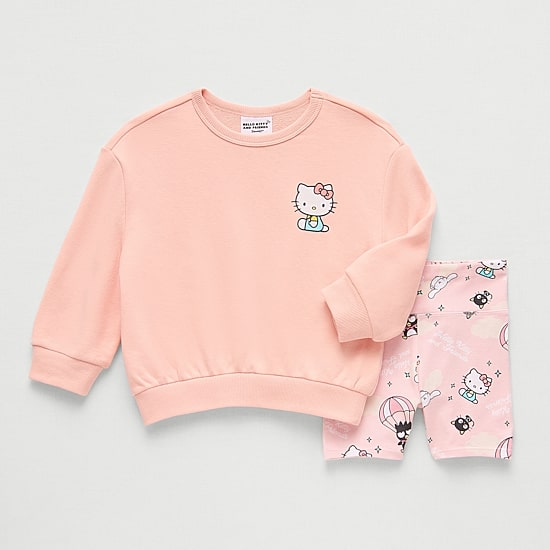Grayson Little Toddler Girls Hello Kitty 2-pc. Short Set