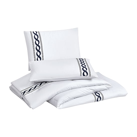 Dee Ocleppo Cable Border 3-pc. Geometric Embroidered Comforter Set