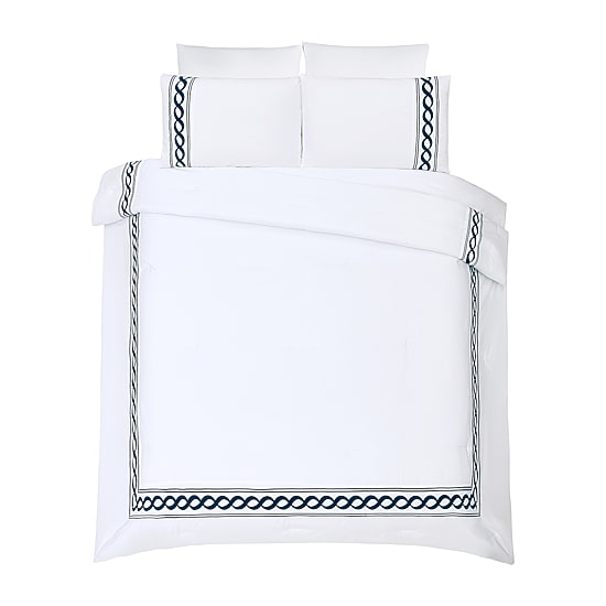 Dee Ocleppo Cable Border 3-pc. Geometric Embroidered Comforter Set