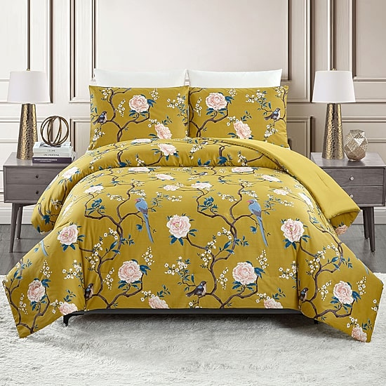 Dee Ocleppo Bird Chinoiserie 3-pc. Floral Reversible Comforter Set
