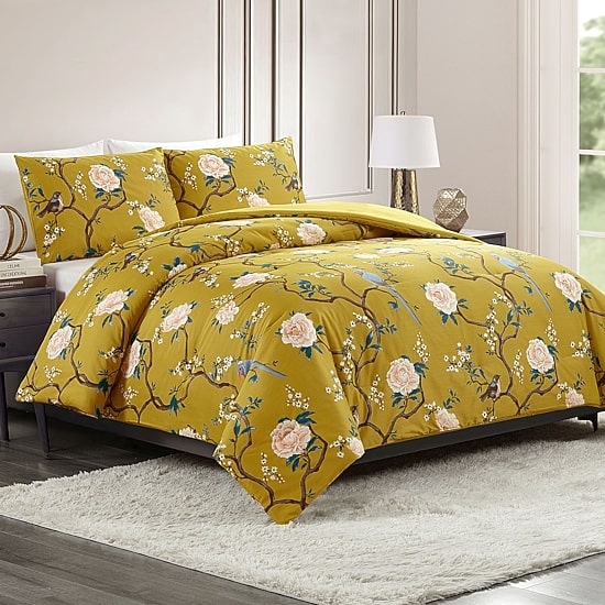 Dee Ocleppo Bird Chinoiserie 3-pc. Floral Reversible Comforter Set