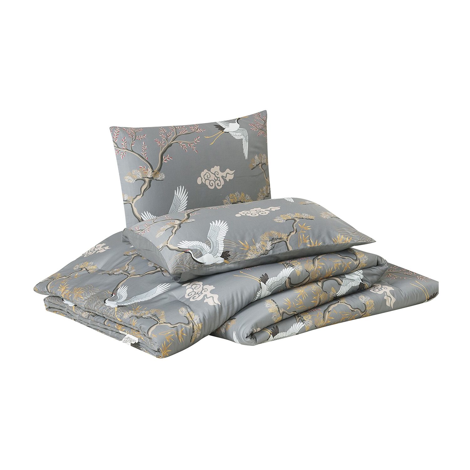 Dee Ocleppo Cranes 3-pc. Floral Reversible Comforter Set