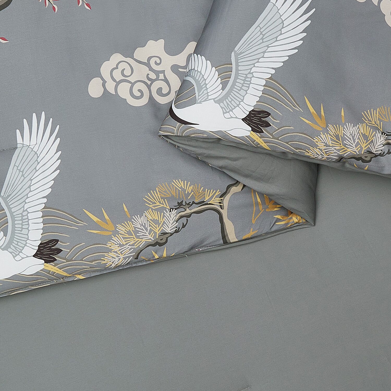 Dee Ocleppo Cranes 3-pc. Floral Reversible Comforter Set