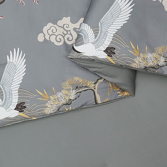 Dee Ocleppo Cranes 3-pc. Floral Reversible Comforter Set