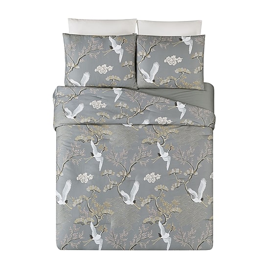 Dee Ocleppo Cranes 3-pc. Floral Reversible Comforter Set