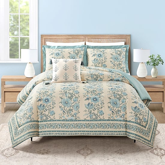 spartina 449 Mystic Moss 3-pc. Floral Reversible Comforter Set