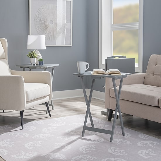 Compass 5-Piece Tv Tray Table Set
