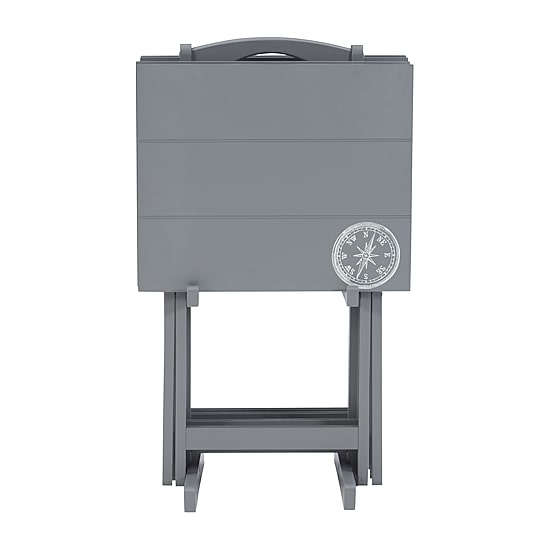 Compass 5-Piece Tv Tray Table Set
