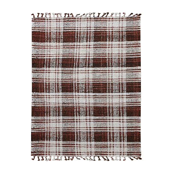 Amer Rugs Hermoppa Xan Plaid Flatweave Plaid Reversible Indoor Rectangular Accent Rug