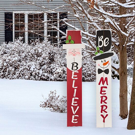 Glitzhome Christmas Porch Sign