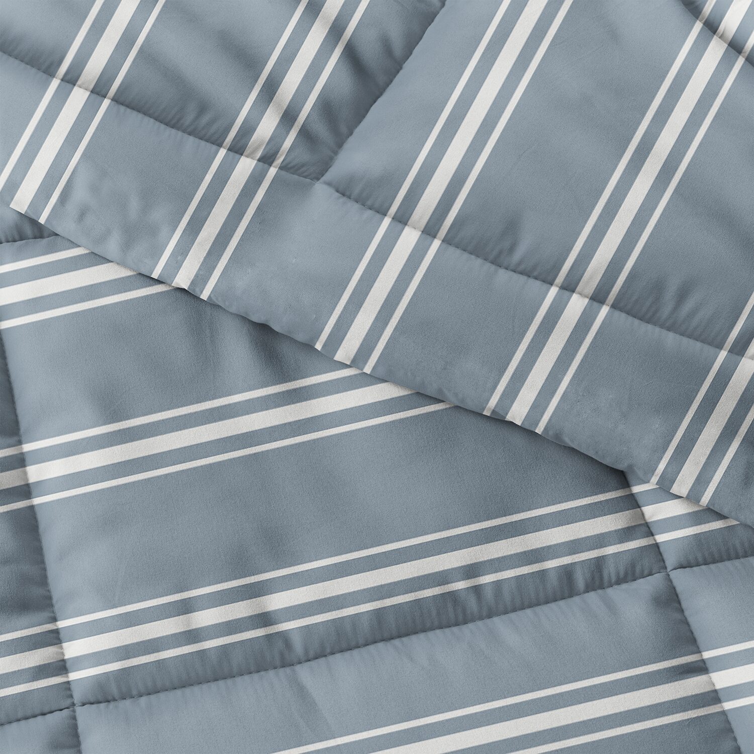 Casual Comfort Soft Stripe Reversible Down-Alternative Comforter