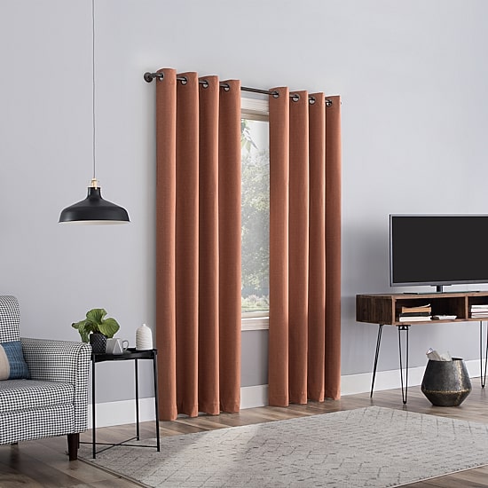 Sun Zero Channing Grommet Top Energy Saving 100% Blackout Single Curtain Panel