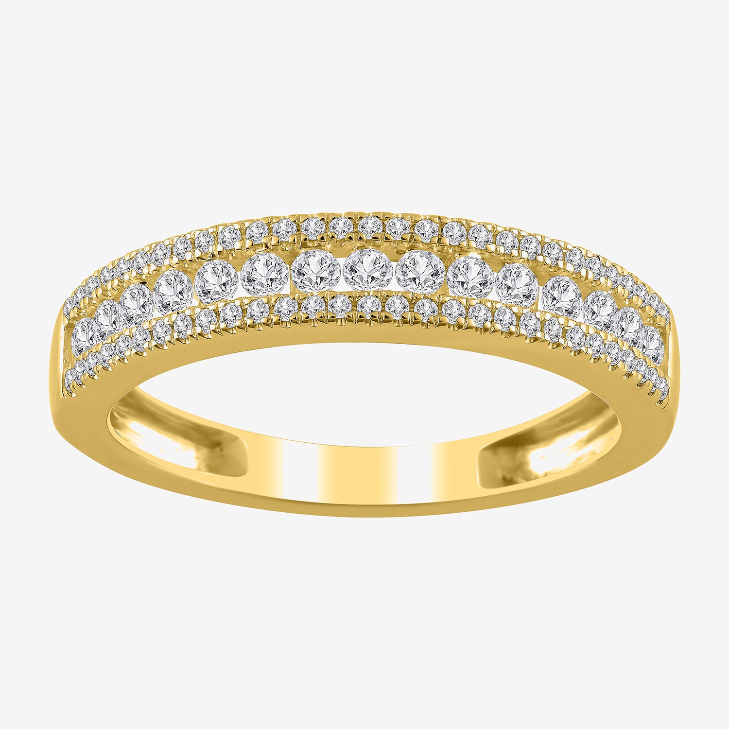 Womens 1/2 CT. T.W. Natural White Diamond 14K Gold Anniversary Wedding Band