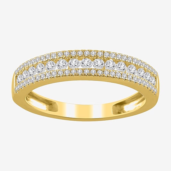 Womens 1/2 CT. T.W. Natural White Diamond 14K Gold Anniversary Wedding Band